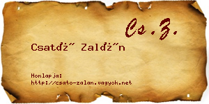 Csató Zalán névjegykártya